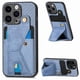 thumbnail image 1 of Funda Resistente para iPhone 15 Pro con Tarjetero y Soporte, Diseño Magnético Azul, 1 of 5