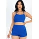 thumbnail image 1 of Conjunto de Top Corto de Tirantes Acanalado y Shorts Fruncidos, 1 of 2