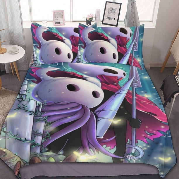 Hollow Knight 3-Piece Bedding Set Duvet Cover Set Soft Warm And Comfortable Soft Bed Set for Bedroom