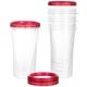 thumbnail image 1 of Contenedores de Alimentos PLASTICPRO 1,4 L con Tapa Giratoria Roja - Pack de 4, 1 of 9