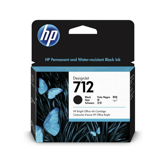 Cartucho de Tinta HP TINTA 712 Negro 80ML compatible HP DesignJet T210, T250, T650