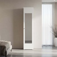 Closet 1 Puerta Con Espejo Tuhome Dreams Blanco 170,0X40,0X40,2 Cm
