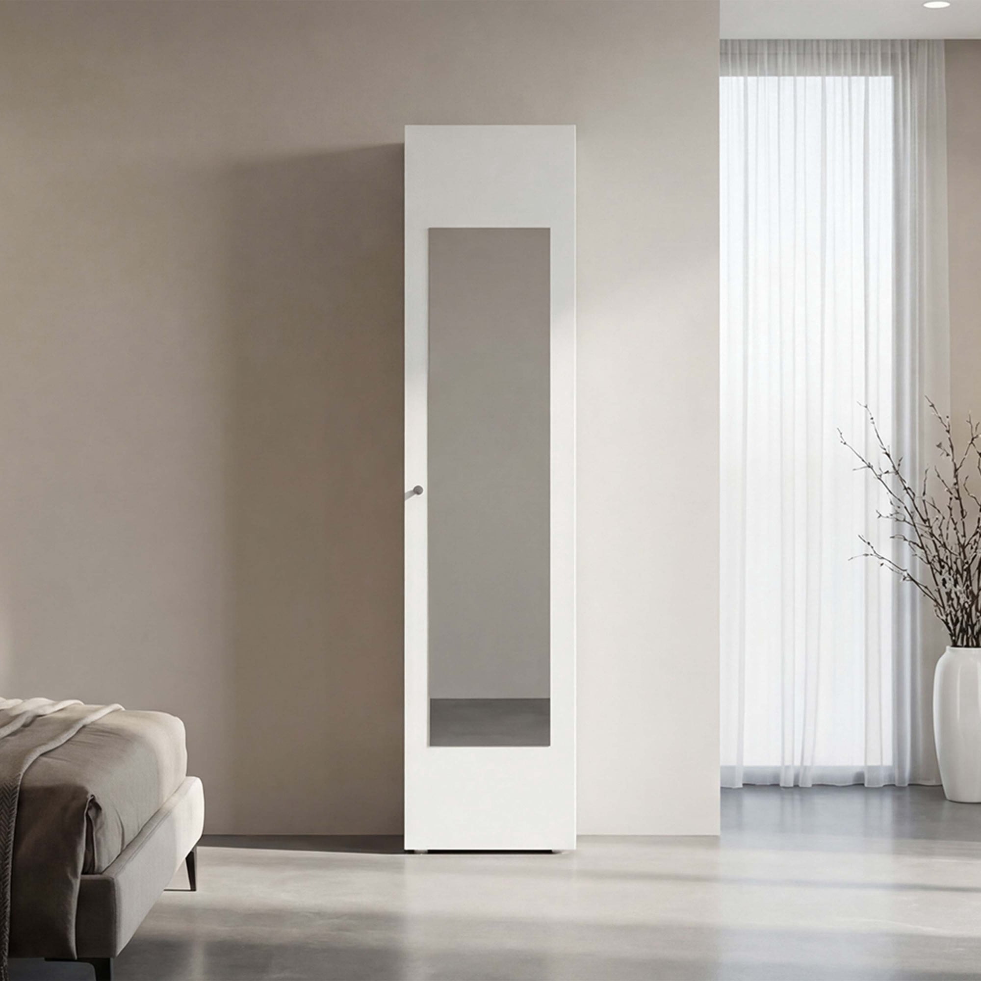 Closet 1 Puerta Con Espejo Tuhome Dreams Blanco 170,0x40,0x40,2 Cm