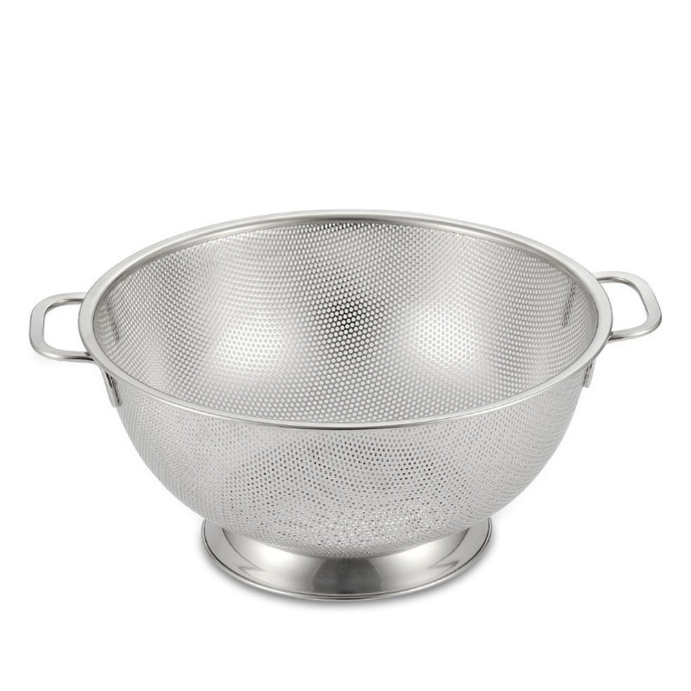Xusx111 - Colander Para Cocina Colador De Acero Inoxidable Con Mango Pasta Colador Tazón Para Pasta, Espagueti, Verduras, Frutas Y Maceta Drenaje - Colander De Acero Inoxidable