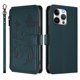 thumbnail image 2 of Funda Cartera Mariposa para [iPhone 13 Pro] con Soporte y Cremallera Verde oscuro, 2 of 6