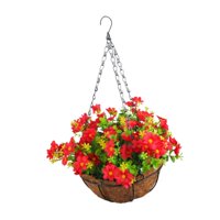 Magideal - Cersonas Colgantes De Canasta De Canasta Decoración Del Jardín Decoración Del Jardín Plantador Decorativo Plantador Para El Hogar Del Césped Interior Rojo