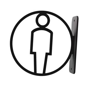 Bothyi - Letrero De Inodoro, Placa Extraíble Para Hombres Y Mujeres, Para Edificio De Oficinas, Centro Comercial, Lugar Público Masculino