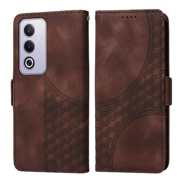 Carcasa FOXDOCK OPPO A80 5G de cuero PU, diseño acolchado clásico, protección contra caídas y rayones
