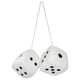 thumbnail image 4 of Abalorios de espejo, dados de felpa, accesorios de decoración suave, regalo elegante, adornos de suspensión para dormitorio, automóviles, coches, vent Blanco, 4 of 5
