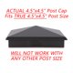 thumbnail image 2 of Post Cap Decorex Hardware - Pirámide de aluminio (4,5 x 4,5 cm), color negro, 2 of 9