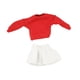 thumbnail image 5 of Jersey Y Falda De Manga Larga A Escala 1/12 Para Figuras De Acción Femeninas De 6 Pulgadas, Mu?eca BJD, Top Rojo, 5 of 5