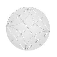 Bothyi - Regla De Acolchado Transparente De Curva Multifuncional De Corte De Plantilla Redonda De Acrílico L