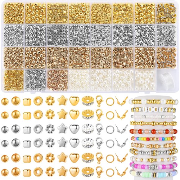 Kit para Pulseras Funtopia de 2320 Piezas con Cuentas Separadoras