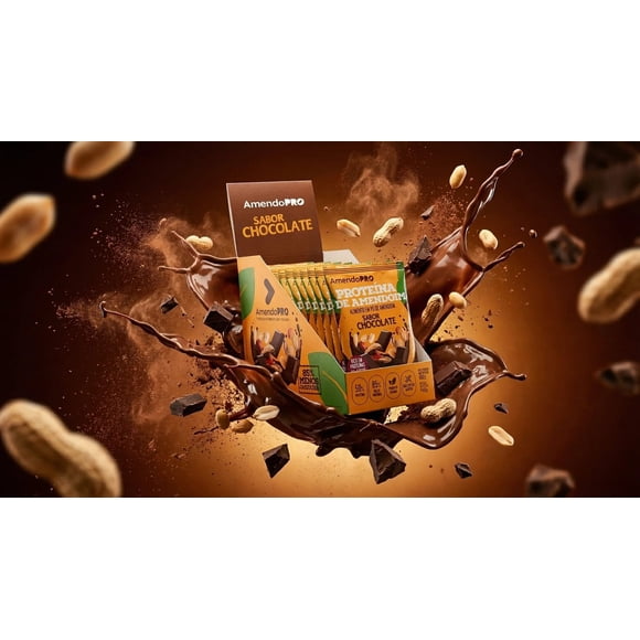 Proteína de Maní - Chocolate 480g (Display con 12 Sobres de 40g)