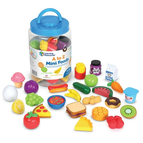 Play Food Set Learning Resources A to Z Mini Foods Kids