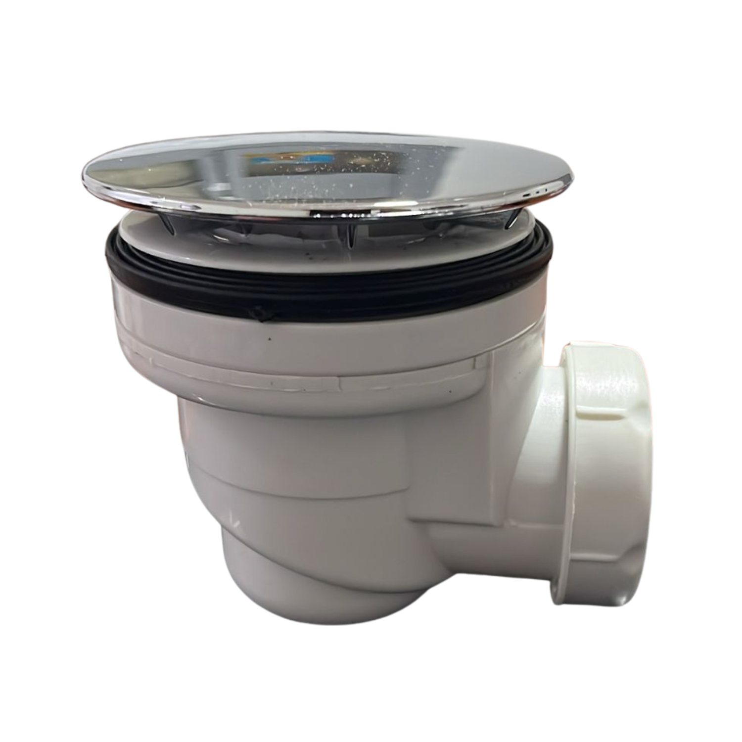 Aquakit - Desague Sifon 90Mm 1 1/2 Receptaculos (Pop Up) Cromado