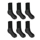 thumbnail image 4 of Calcetines de trabajo Socks Hanes Crew para hombre negros de 6 a 12 años, paquete de 6 pares, 4 of 6