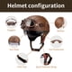 thumbnail image 3 of Medio casco de moto Lutcaut, estilo alemán, piel, color marrón, 3 of 6
