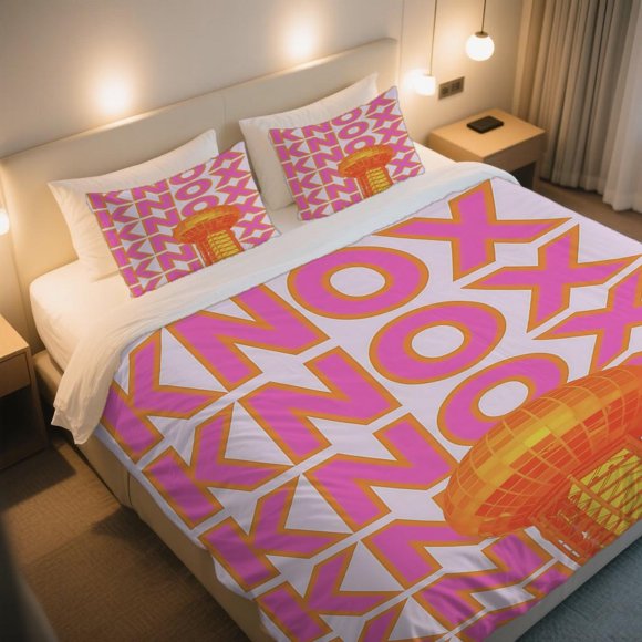 KNOX Vibrant Tower Duvet Cover Set with Disco Ball A ThreePiece Bedding Set Perfect for Independence Day Qixi Festival