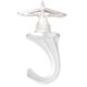 thumbnail image 1 of Gancho de techo Hillman Versa, de cerámica blanca y zinc, tamaño grande, 35 libras, 1 of 3