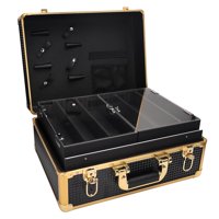 Magideal - Caja De Almacenamiento De Herramientas De Corte De Pelo De Salón Marco De Aluminio Portátil 41,5X31X20Cm Para Salón De Belleza Maquillador Profesional