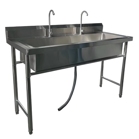 Prochef - Lavafondos Acero Inoxidable 150X60X90 Cm. Con Grifería