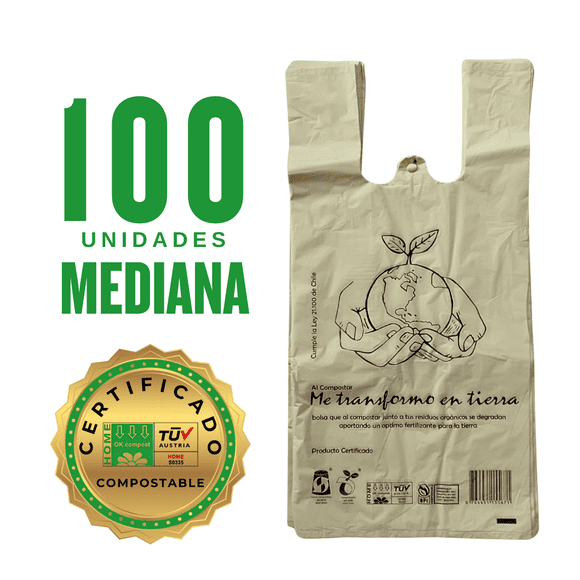 Bolsa Compostable y biodegradable 42x50 cm | 100 unidades