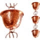 thumbnail image 1 of Cadena de lluvia Monarch de cobre puro martillado de 2,6 m para exterior, 1 of 6