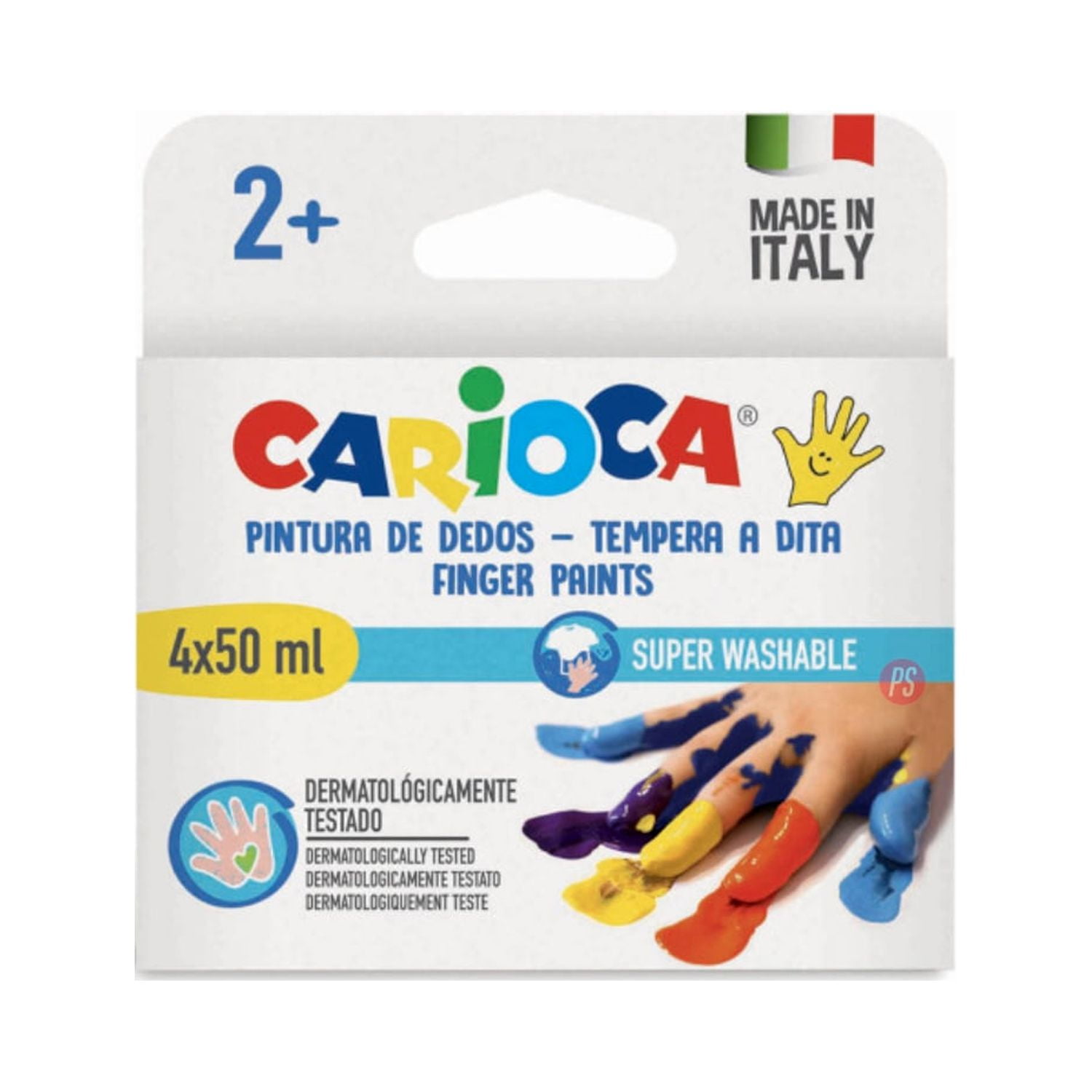 Temperas Para Pintar Con Dedos 4 Colores Carioca - Ps