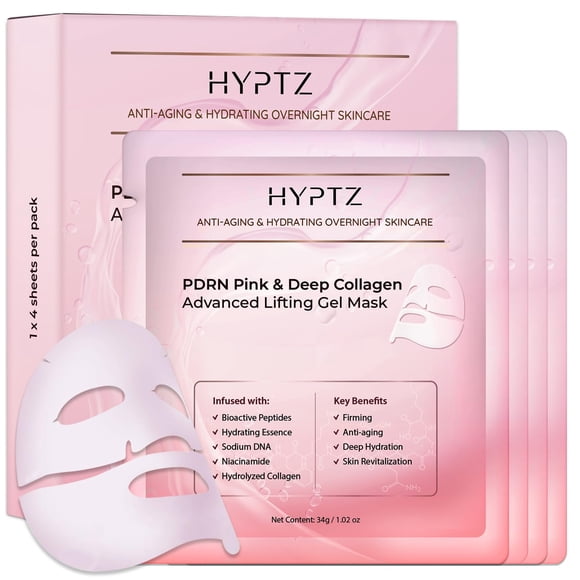 Mascarilla facial realori Salmon DNA PDRN Collagen Hydrogel, paquete de 4