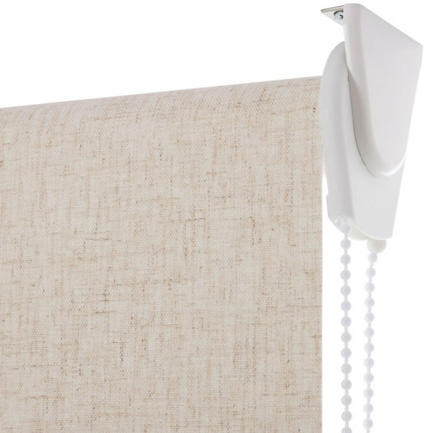 Cortina Roller Blackout Lino Jaspeado, Alto Ajustable máximo de 170 cm x Ancho a Elección para Sala, Living, Oficina o Dormitorio (120 cm de Ancho x 170 cm de Alto)