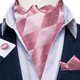thumbnail image 1 of Corbatón Ascot grueso de seda elegante para hombre. Modelo Rosado Rombos, 1 of 3