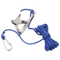 Magideal - Bruce Ancla Marina Estilo Garra Para Barcos Fabricada En Acero Inoxidable 316 Alta Resistencia Y Durabilidad Incluye Cuerda Y Gancho Adecuada Para