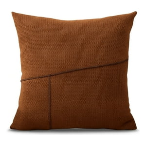 Wyj Hogar - Pack De 02 Fundas De Cojin - Chenille Detalle En Yute 45X45Cm Marron