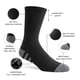 thumbnail image 3 of Calcetines acolchados Joynée Crew Work para hombre, 8 pares, negros, tallas 10-13, 3 of 7