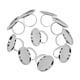 thumbnail image 3 of 10x Base De Anillo Ajustable Blanks Resultados Del Anillo Para Cabujón De 25 Mm Blanco Dorado, 3 of 3