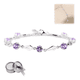 thumbnail image 1 of C pulsera de plata fina S925 amatista Lila púrpura, 1 of 3
