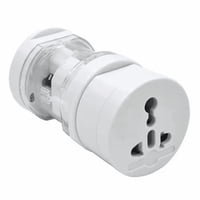 Genérico - Adaptador Enchufe Universal Para Viajes Eu/ Us/ Uk/ Au Blanco