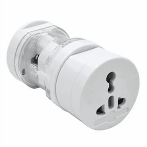 Genérico - Adaptador Enchufe Universal Para Viajes Eu/ Us/ Uk/ Au Blanco