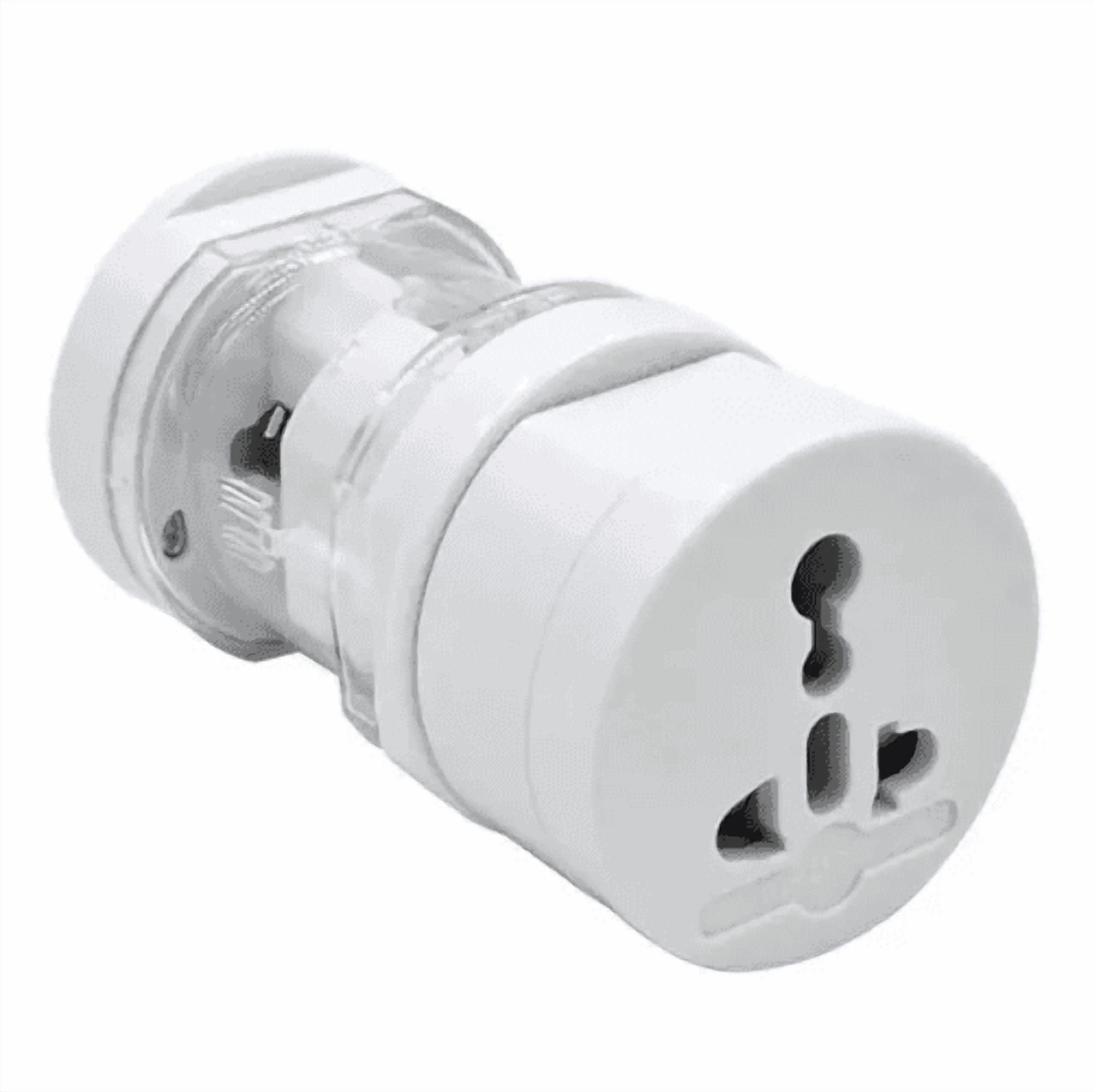 Genérico - Adaptador Enchufe Universal Para Viajes Eu/ Us/ Uk/ Au Blanco