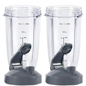 Gahselec - Tazas Para Licuadora Nutribullet, Taza De 32Oz Con Tapa Abatible Para Llevar Compatible Con Nutribullet 6