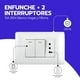 thumbnail image 3 of Enfunche + 2 interruptores 10A 250V Blanco Hogar y Oficina, 3 of 8