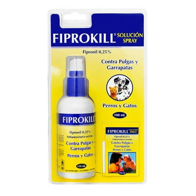 Antiparasitario Para Perro Y Gato Spray Externo 100 Ml Fiprokill