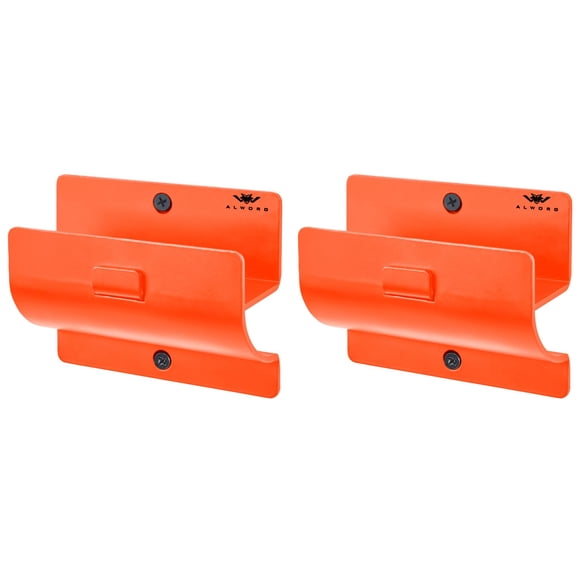 Juego de 2 ganchos para colgar escaleras ALWORG para pared de garaje, color naranja