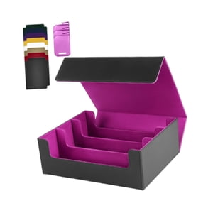 Bothyi - Caja Para Baraja De Cartas Con Capacidad Para Más De 1800 Cartas, Resistente A Golpes, Con Divisores Para Cartas, Color Morado