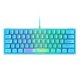 thumbnail image 1 of Teclado De Juego De 62 Teclas Con Retroiluminación RGB, Disposición Del 60% Con Cable Para Negocios, Azul, 1 of 5