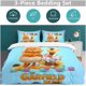 thumbnail image 5 of Cartoon Cat Three Piece Bedding Soft Cute Bed Suit, 5 of 5