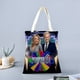 thumbnail image 2 of Wheel of Fortune Bolso de tela con estampado de lienzo para mujer, bolsa de compras reutilizable y estética, con cremallera interior, regalo para mujer, 35 × 40 cm., 2 of 6