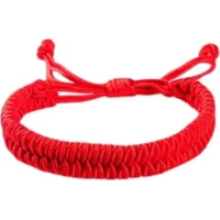Genérico - Pack 12 Pulseras Hilo Rojo Protección Ajustable
