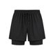 thumbnail image 2 of Short Deportivo Hombre 2 En 1 Con Calza Interior Gimnasio Negro, 2 of 4